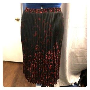 Women Red and black skirt